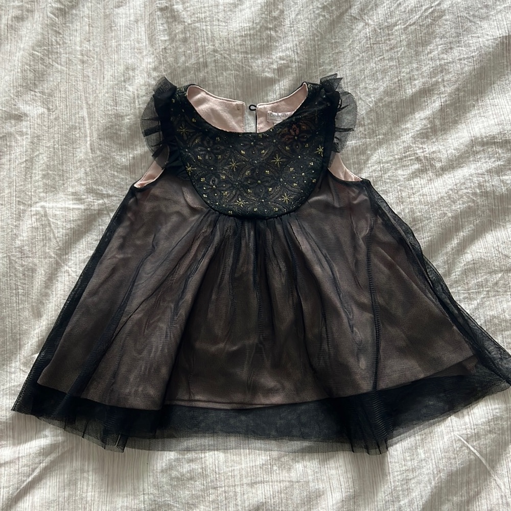 Catherine Malandrino Black and Pink Kids Dress